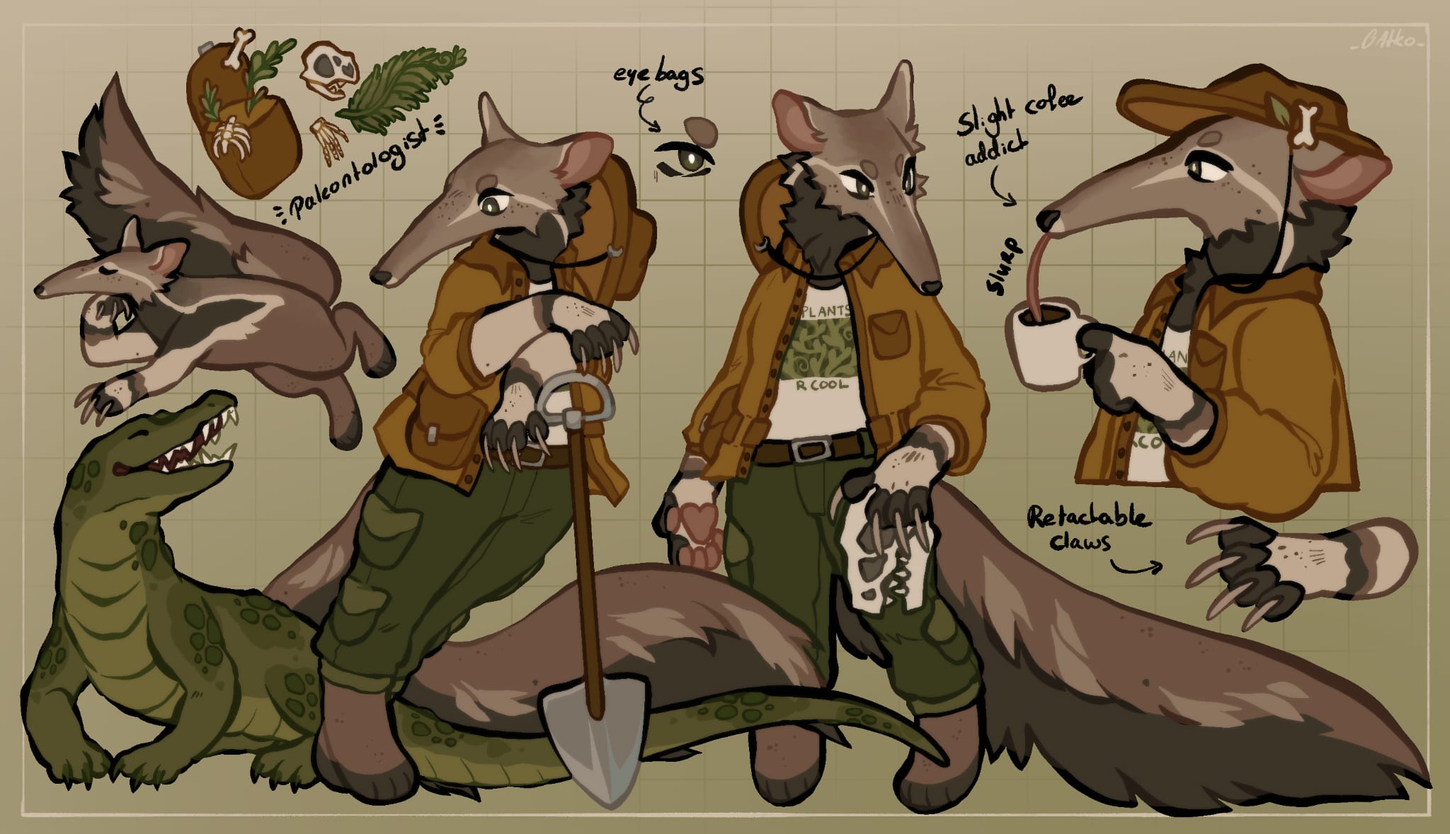 digital drawing of a character design 