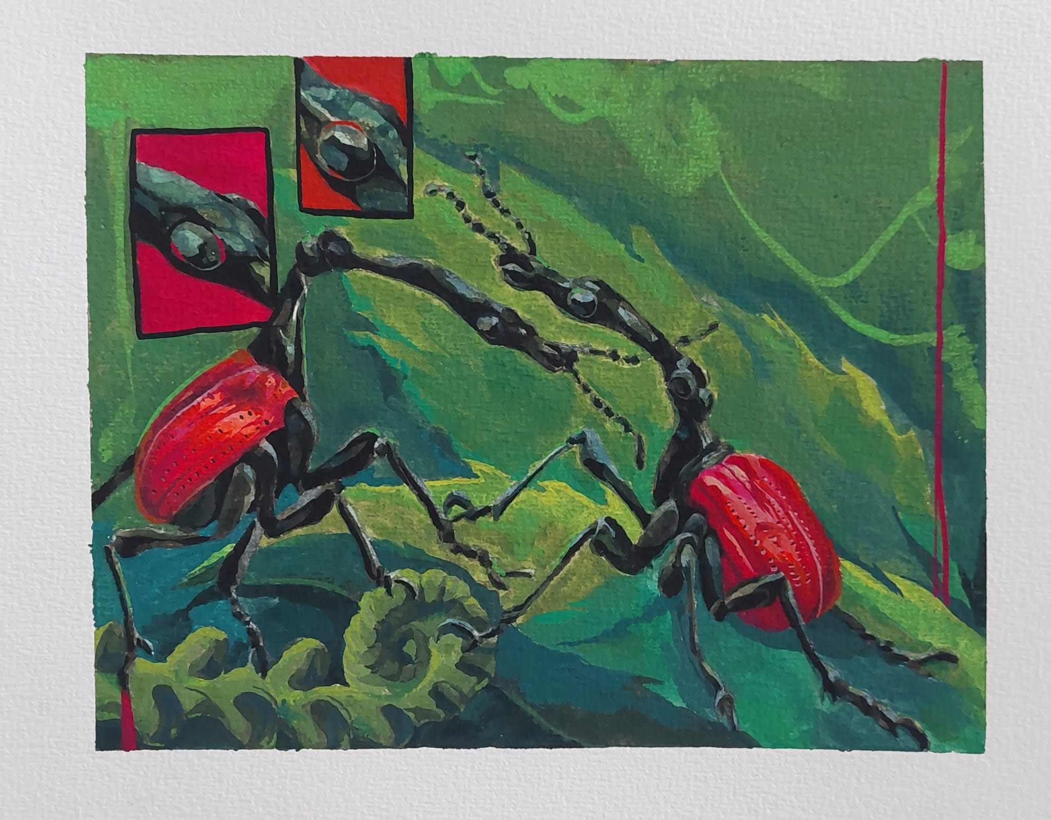 painting called Oogcontact with Gouache